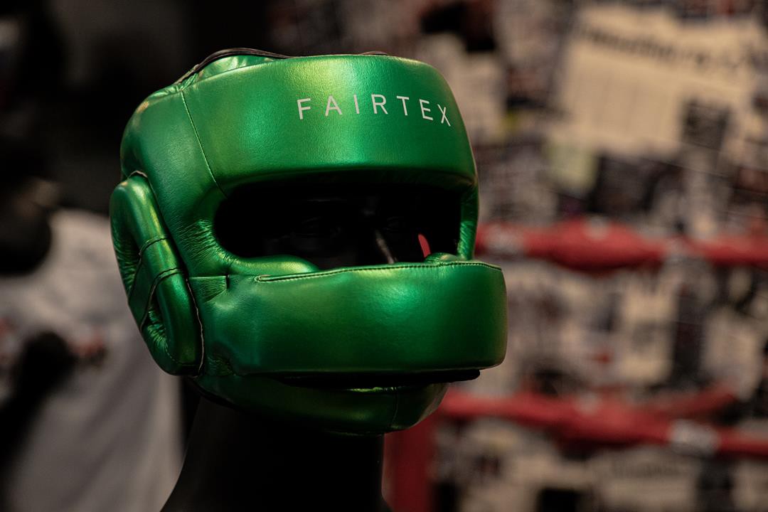 Fairtex Kask Bokserski Sparingowy HG17 z Ochroną Nosa Zielony