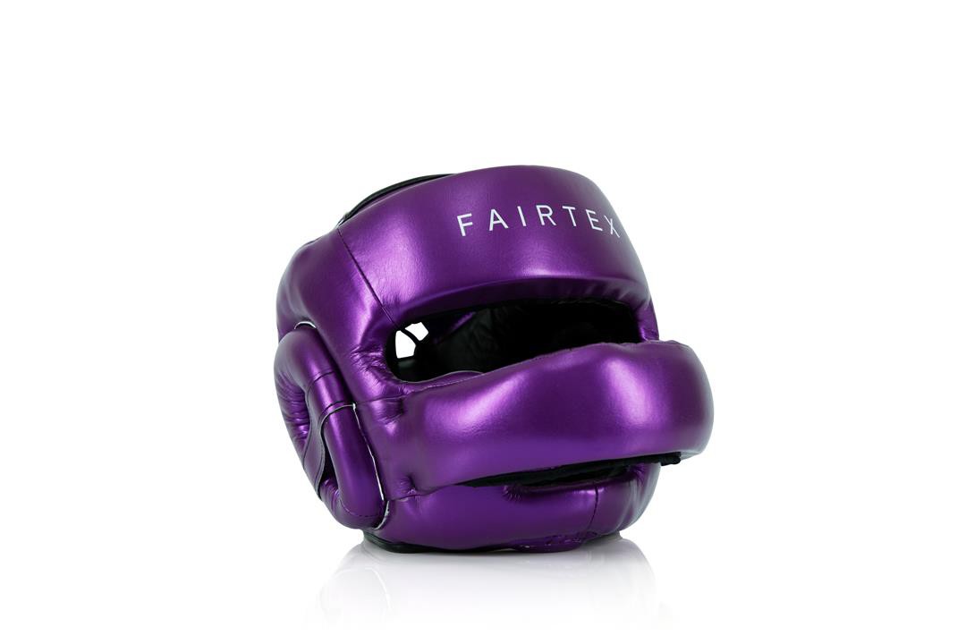 Fairtex Kask Bokserski Sparingowy HG17 z Ochroną Nosa Fioletowy