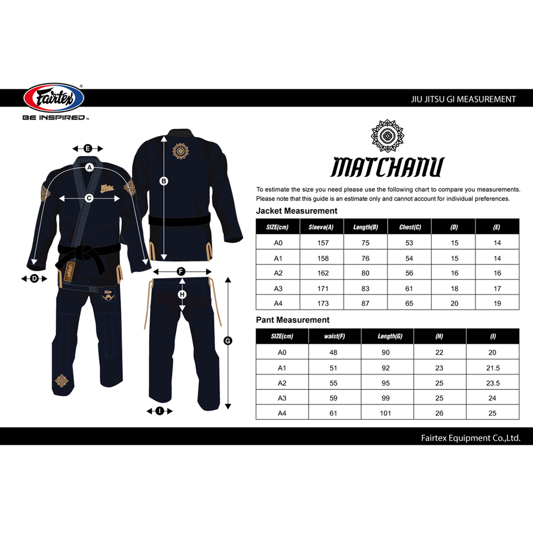 Fairtex Kimono/Gi BJJ Męskie Matchanu Niebieskie