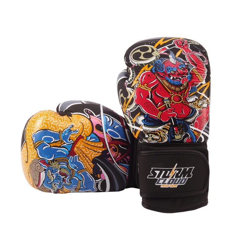 StormCloud Rękawice bokserskie ze skóry naturalnej Boxing Pro Daisho FUJIN & RAIJIN