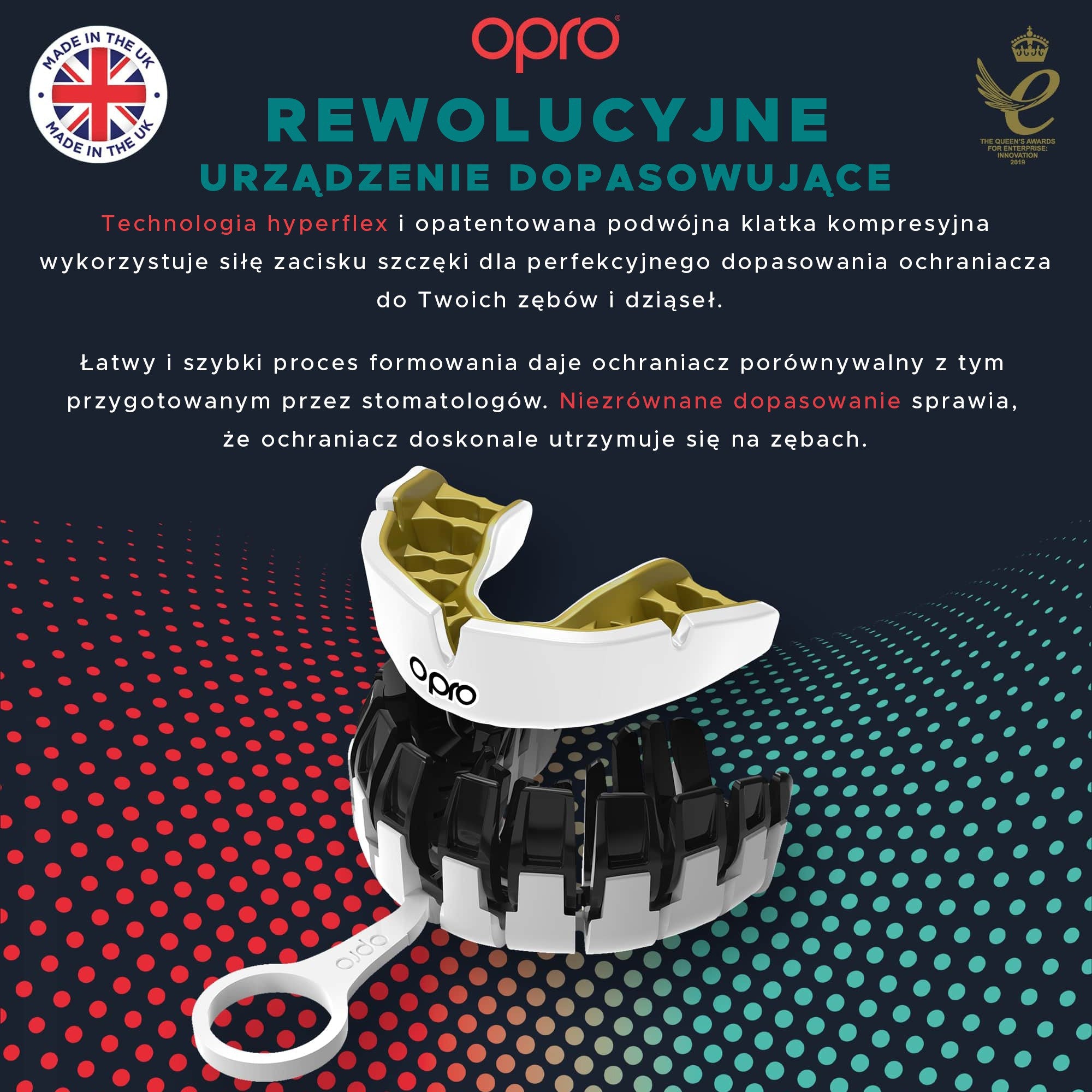 Opro Ochraniacz Na Zęby Instant Custom Fit Czarny
