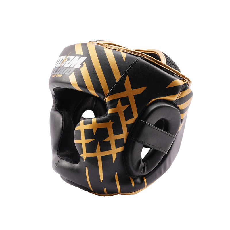 StormCloud Kask Bokserski Lynx Czarno-Złoty
