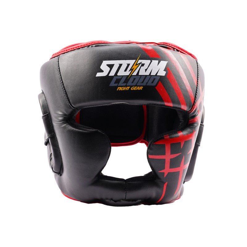 StormCloud Kask Bokserski Lynx Czarno-Czerwony