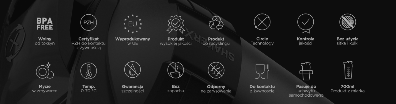 MMAniak Shaker Czarny 700 ml