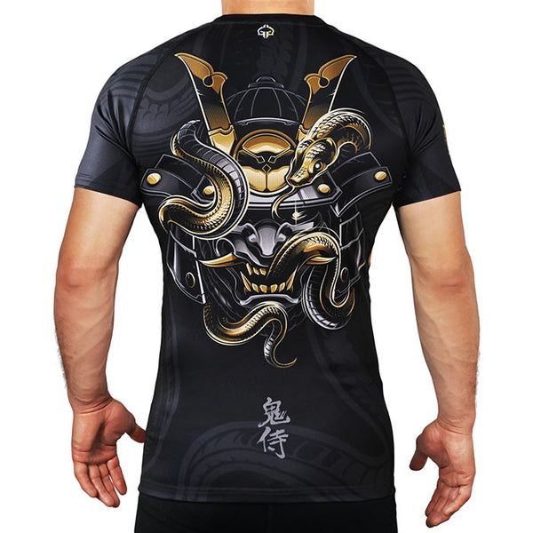 Ground Game Rashguard Męski krótki rękaw ONI Samuraj