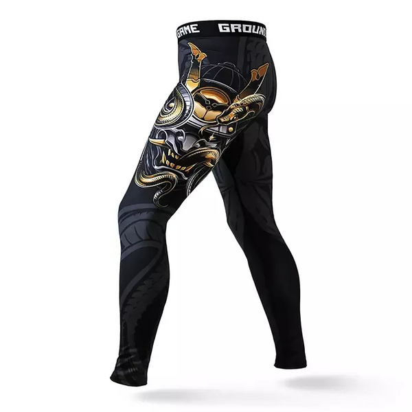 Ground Game Legginsy treningowe Męskie Oni Samurai
