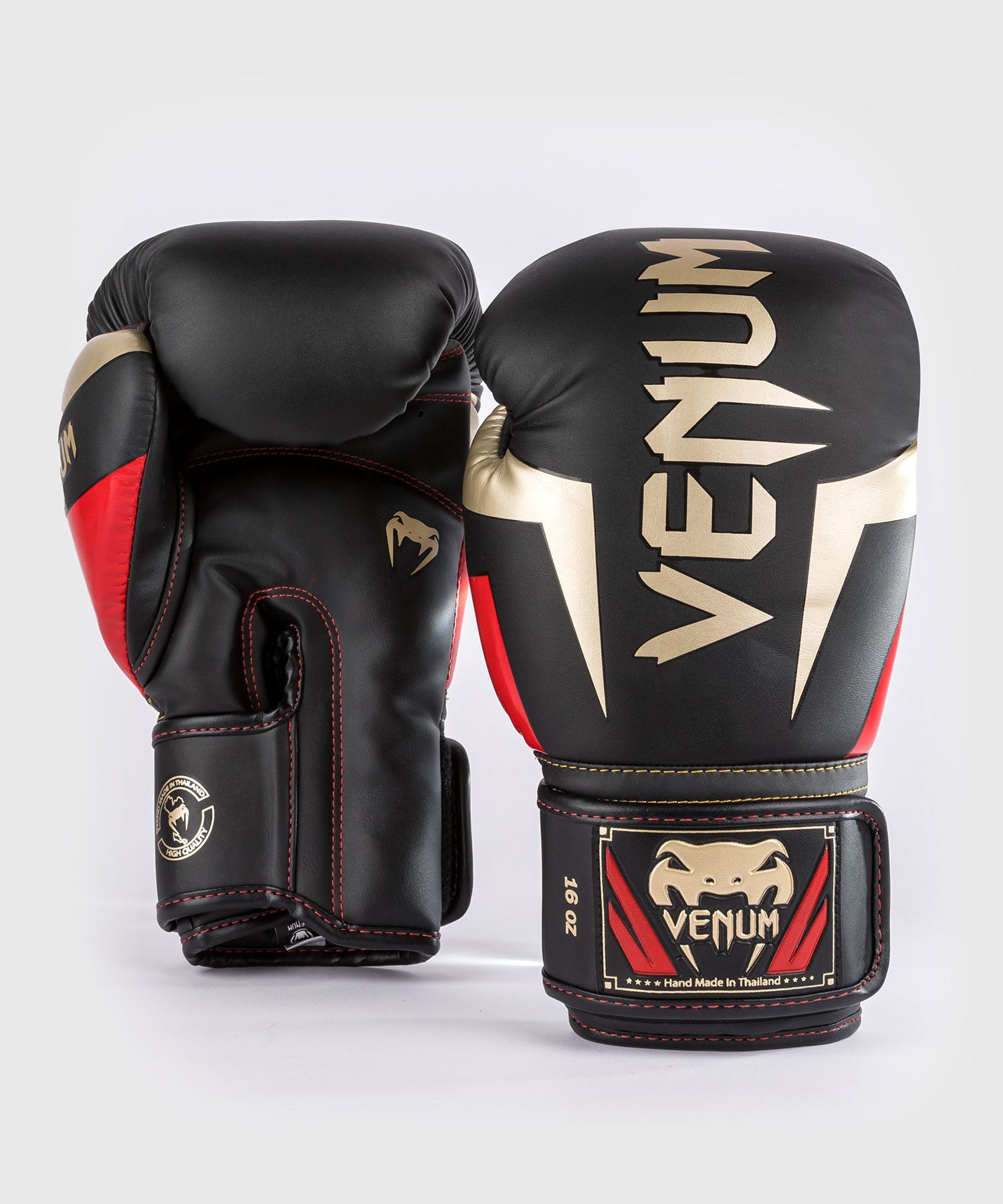 Venum Rękawice bokserskie Elite Black/Gold/Red