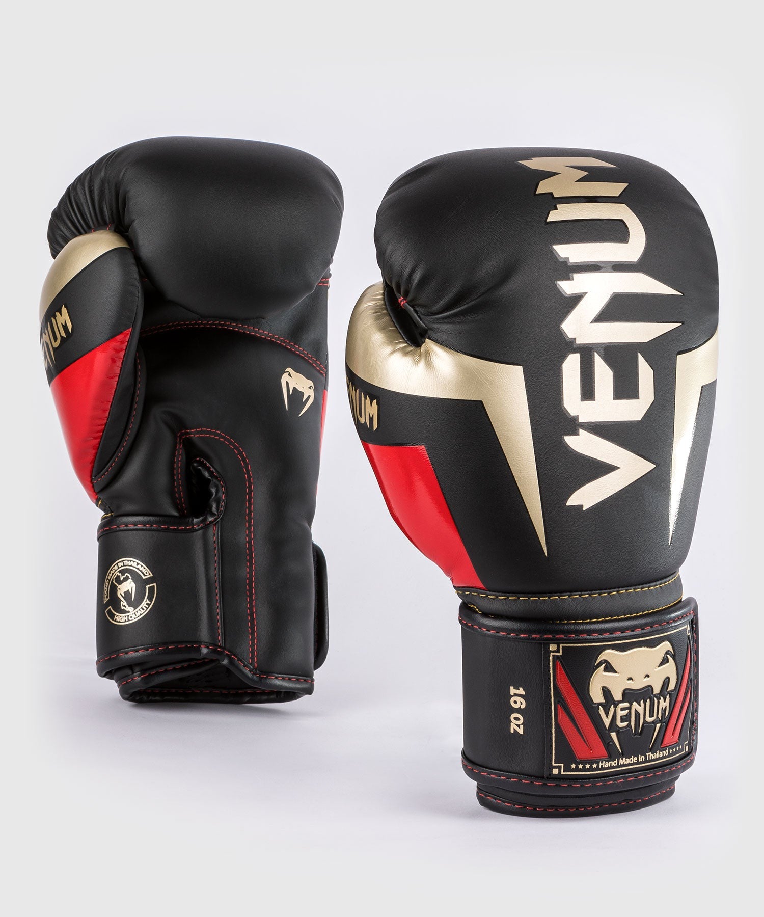Venum Rękawice bokserskie Elite Black/Gold/Red