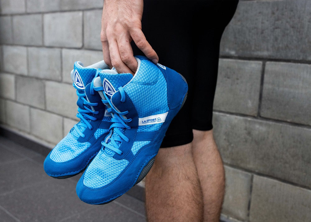 La Sport Buty Zapaśnicze Dla dzieci Niebieskie