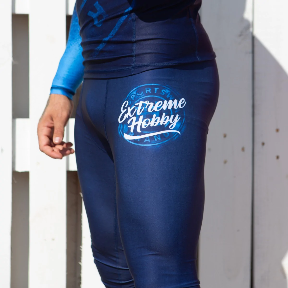 Extreme Hobby Legginsy Męskie BADGE granatowe