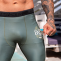 Extreme Hobby Legginsy Męskie BADGE khaki