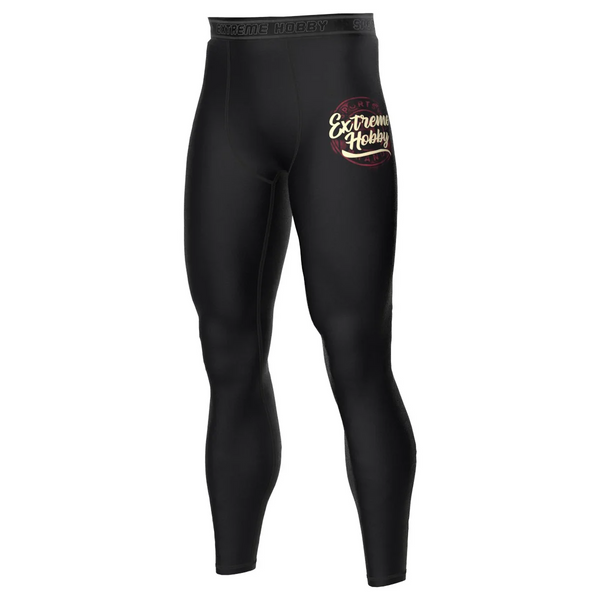 Extreme Hobby Legginsy Męskie BADGE CZARNY