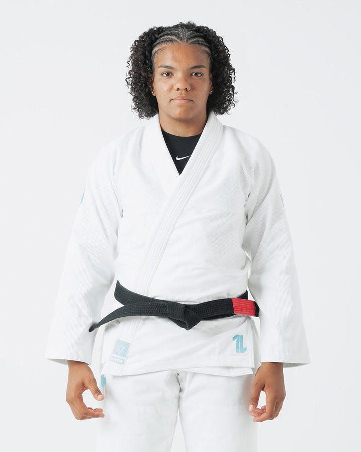 KiNGZ Kimono/Gi BJJ Damskie The One SkyBlue z białym pasem w komplecie