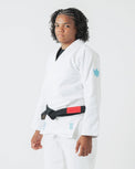 KiNGZ Kimono/Gi BJJ Damskie The One SkyBlue z białym pasem w komplecie
