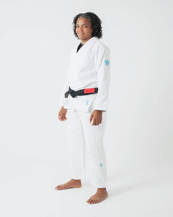KiNGZ Kimono/Gi BJJ Damskie The One SkyBlue z białym pasem w komplecie