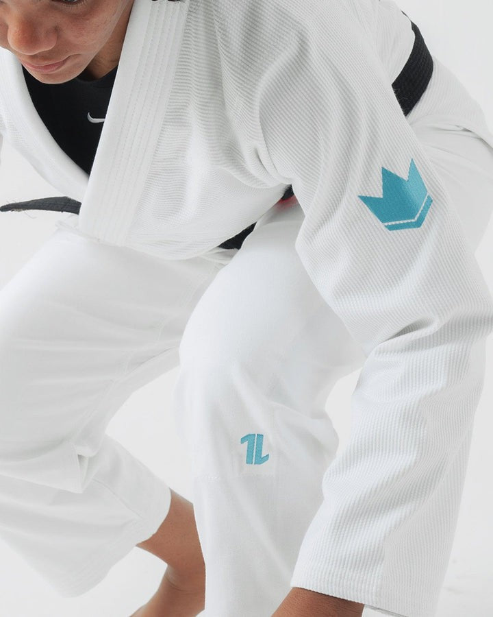 KiNGZ Kimono/Gi BJJ Damskie The One SkyBlue z białym pasem w komplecie
