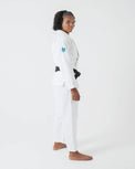 KiNGZ Kimono/Gi BJJ Damskie The One SkyBlue z białym pasem w komplecie