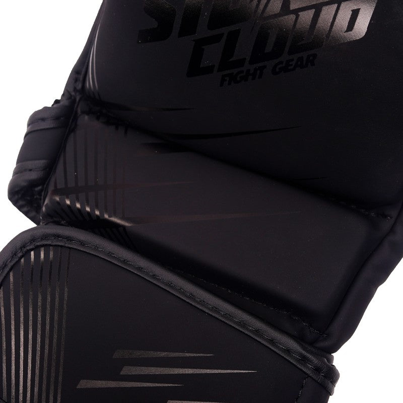 StormCloud Rękawice MMA StarFall Sparingowe Czarno-Czarne 7oz