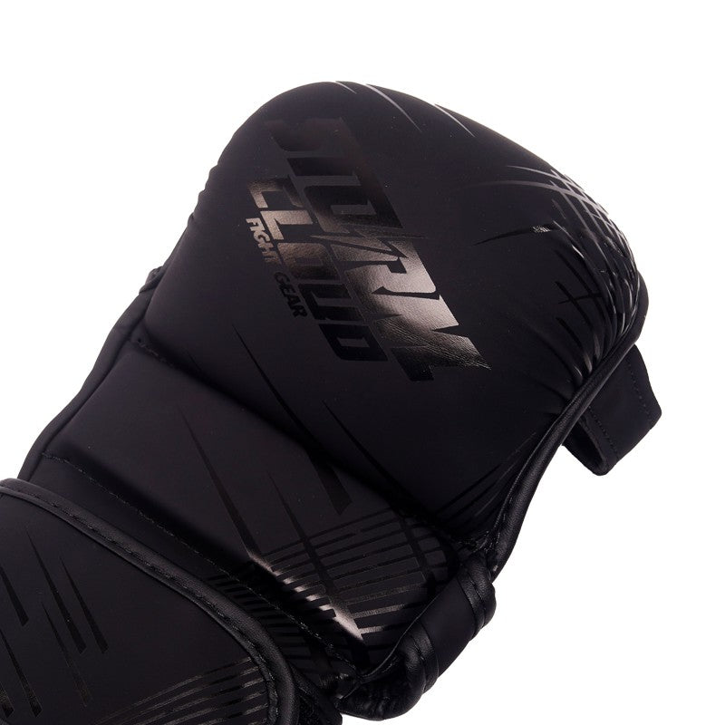 StormCloud Rękawice MMA StarFall Sparingowe Czarno-Czarne 7oz