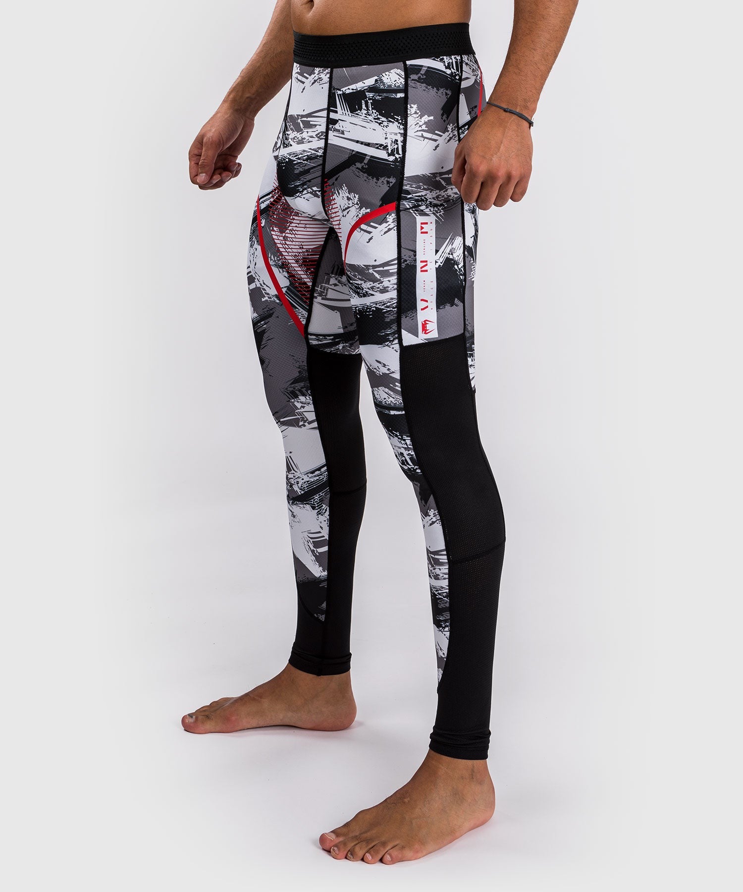 Venum Legginsy treningowe Męskie Electron 3.0 Szaro-Czerwone