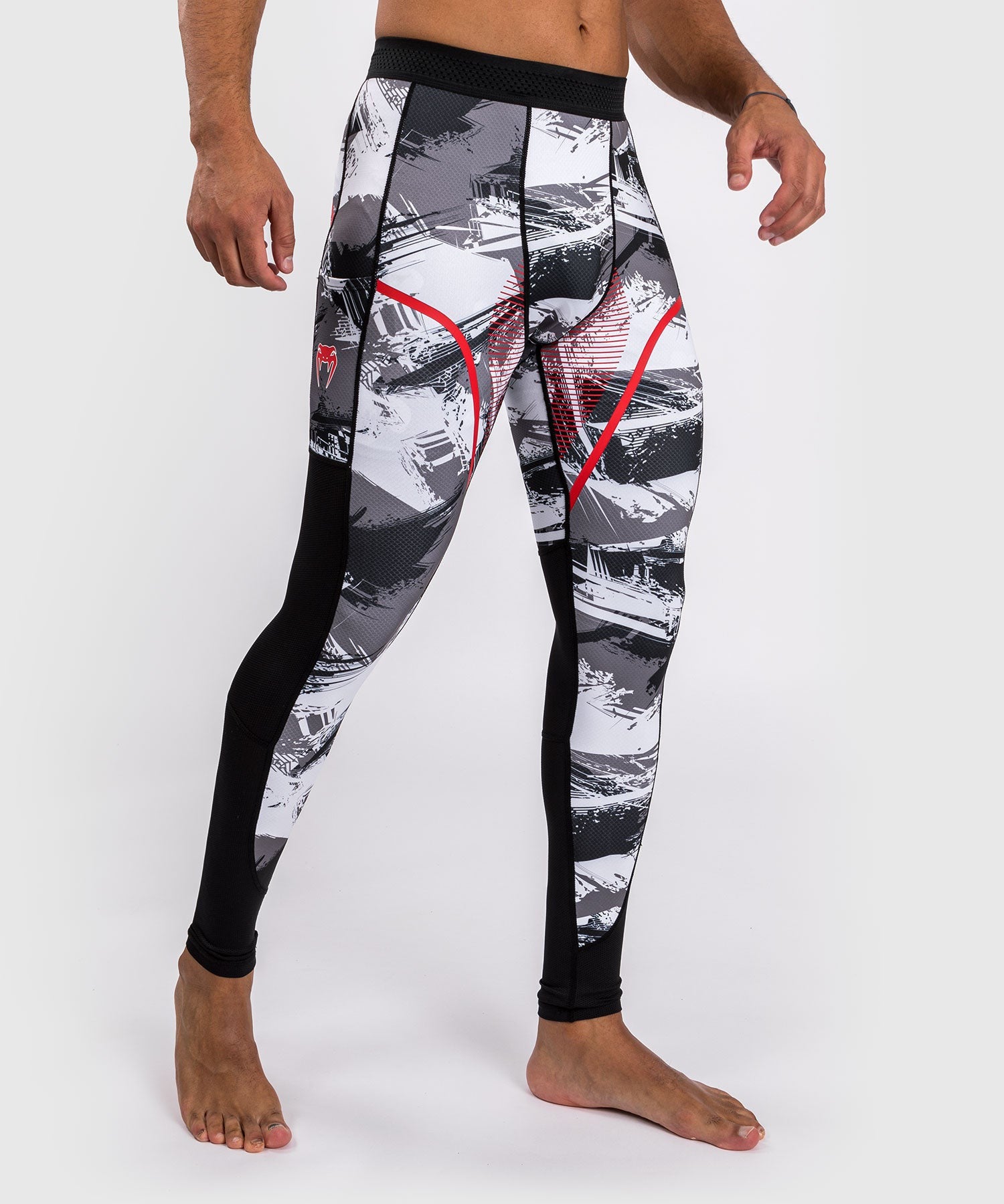 Venum Legginsy treningowe Męskie Electron 3.0 Szaro-Czerwone