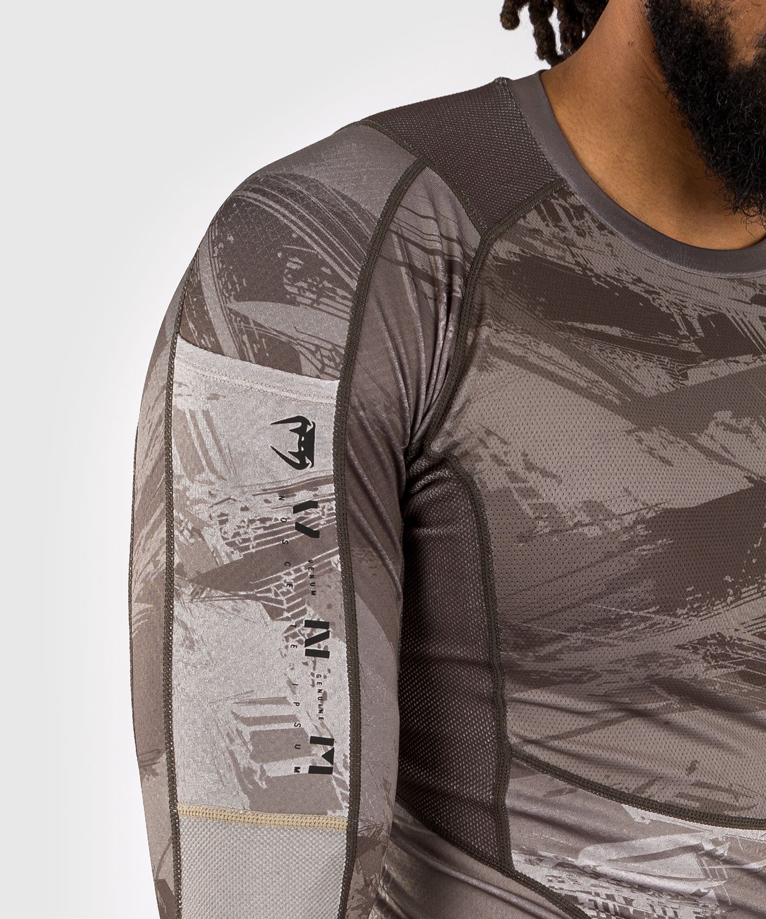 Venum Rashguard Męski Electron 3.0 długi rękaw Sand