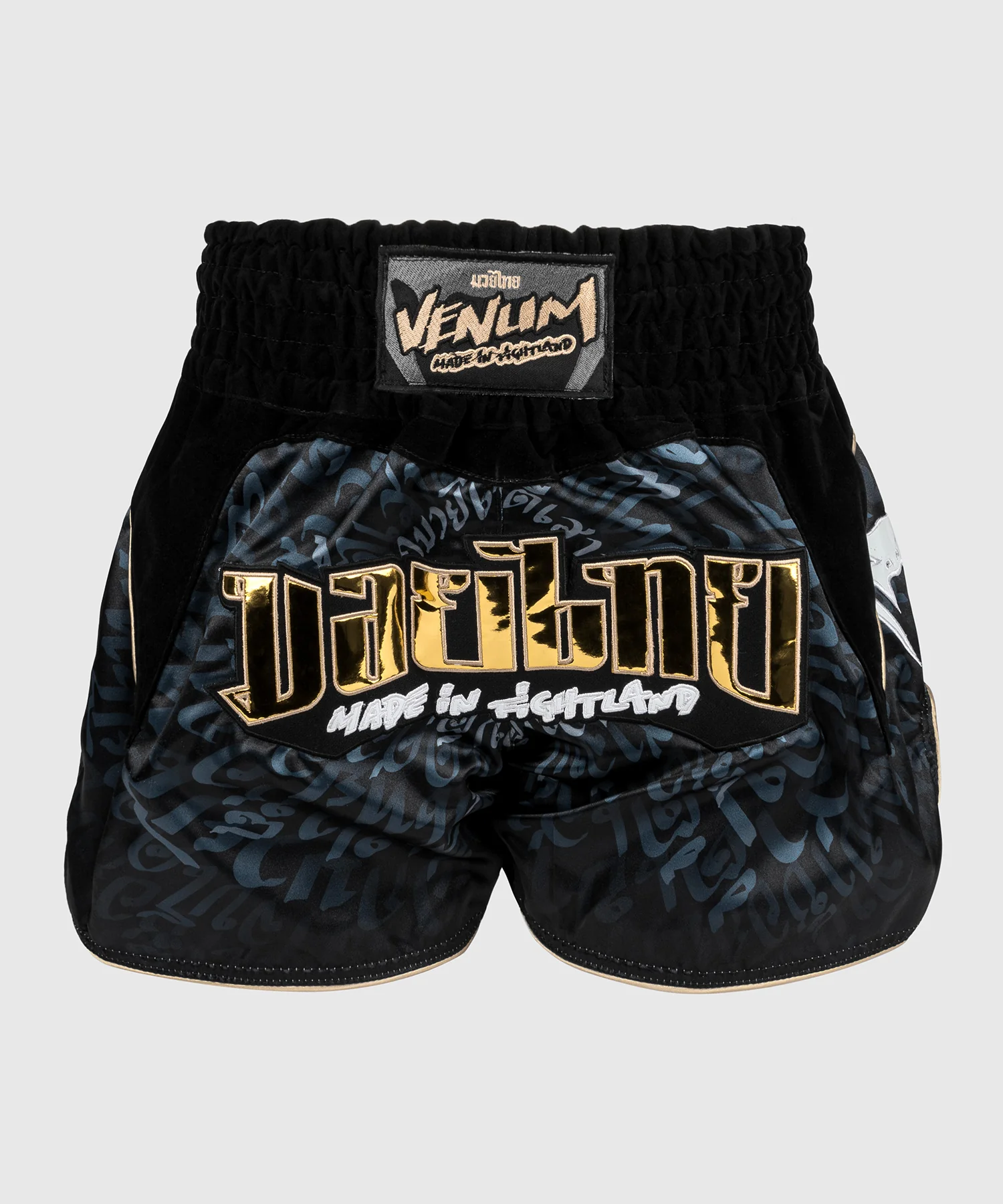 Venum Attack Spodenki do Muay Thai Czarno-Szare