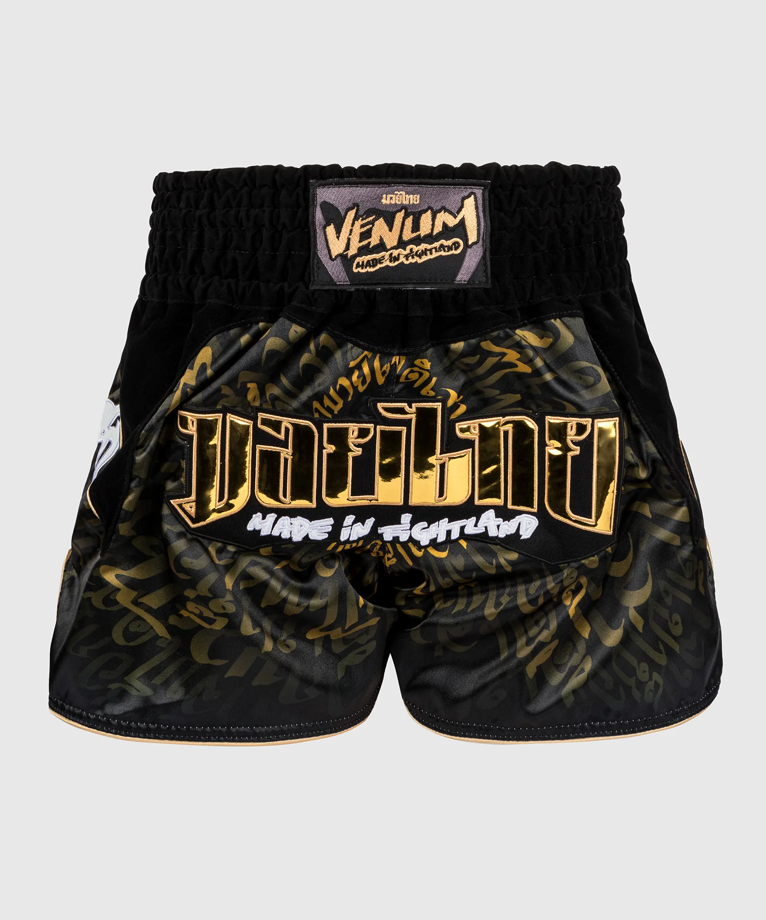 Venum Attack Spodenki do Muay Thai Czarno-Złote