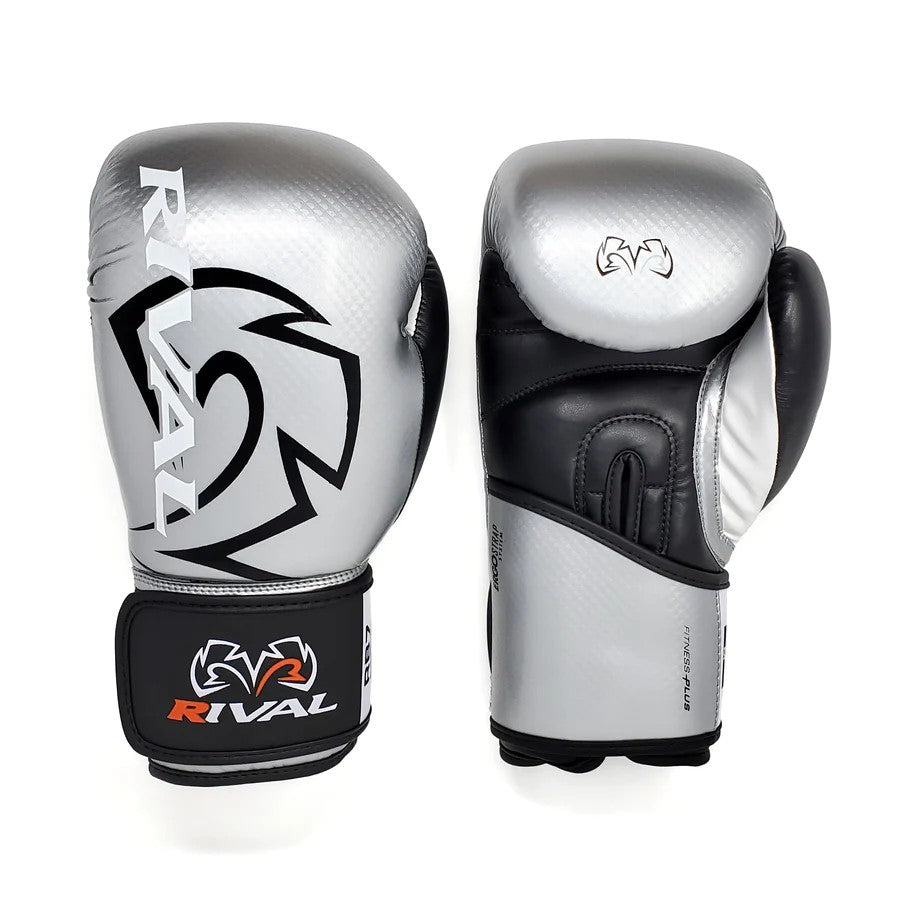 Rival Rękawice bokserskie przyrządowe RB7 Fitness Srebrne/Czarne