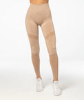 Carpatree Legginsy Bezszwowe Vibe wysoki stan Beżowe