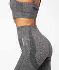 Carpatree Legginsy Bezszwowe Vibe wysoki stan Szare