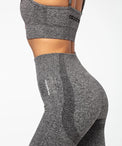 Carpatree Legginsy Bezszwowe Vibe wysoki stan Szare