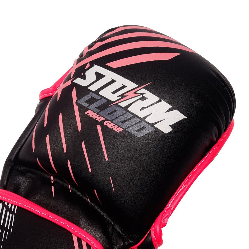StormCloud Rękawice do MMA dla dzieci Lynx Czarno-Różowe 7oz