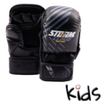 StormCloud Rękawice do MMA dla dzieci Lynx Czarno/Szare 7oz