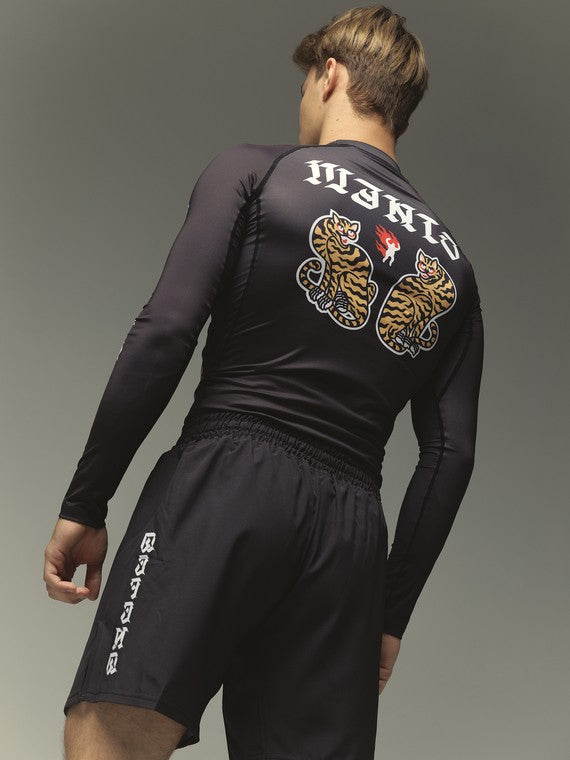 MANTO Rashguard Męski z Długim Rękawem TIGERS Czarny