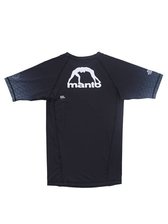 MANTO Rashguard Męski Krótki Rękaw RANK Czarny