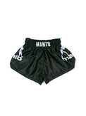 MANTO Spodenki MUAY THAI DUAL Czarne/Srebrne