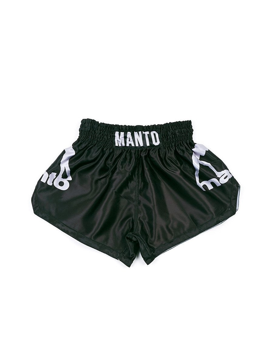 MANTO Spodenki MUAY THAI DUAL Czarne/Srebrne