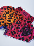 MANTO Spodenki MUAY THAI LEOPARD Różowe/Pomarańczowe