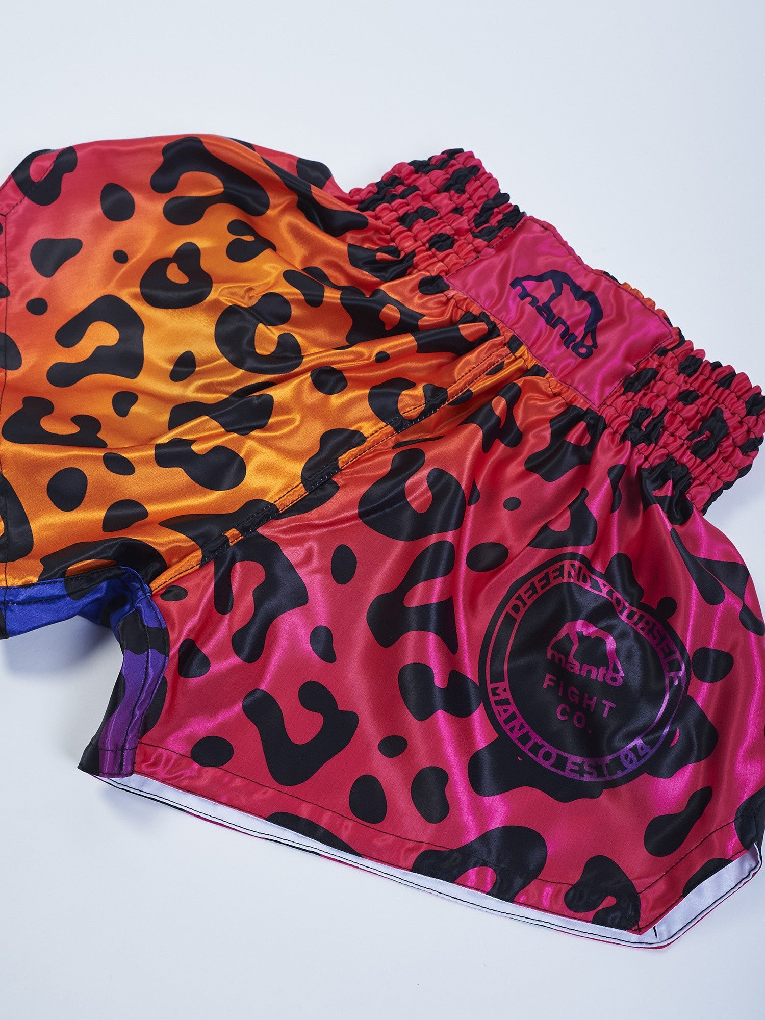 MANTO Spodenki MUAY THAI LEOPARD Różowe/Pomarańczowe