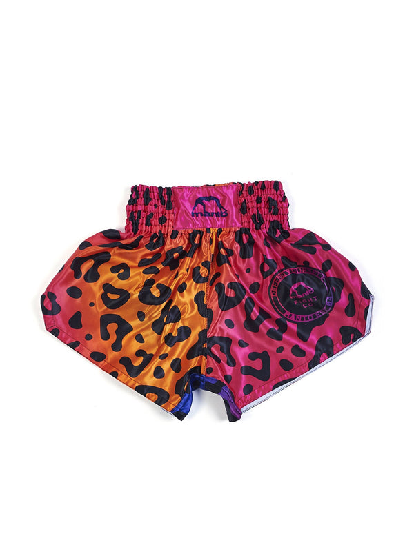 MANTO Spodenki MUAY THAI LEOPARD Różowe/Pomarańczowe
