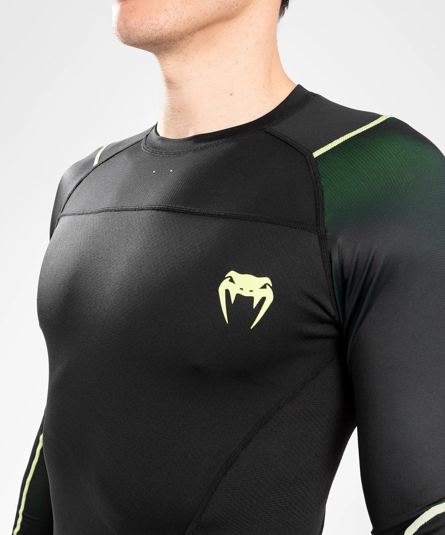 Venum Fusion 2.0 Rashguard Męski Długi Rękaw Czarny/Żółty