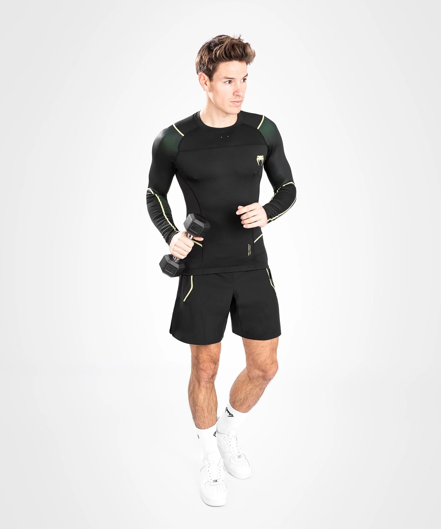 Venum Fusion 2.0 Rashguard Męski Długi Rękaw Czarny/Żółty