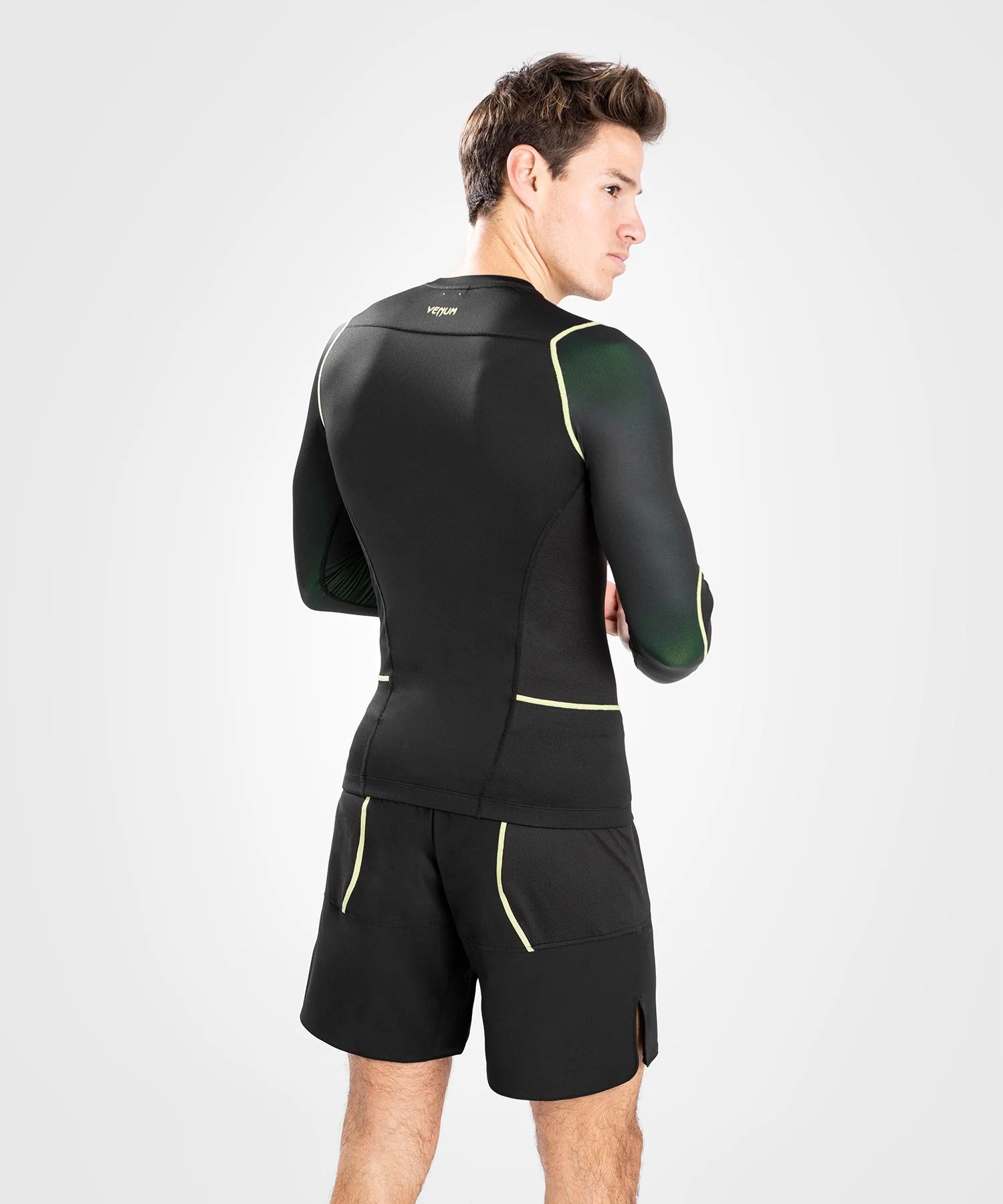 Venum Fusion 2.0 Rashguard Męski Długi Rękaw Czarny/Żółty