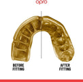Opro Ochraniacz Na Zęby Dla Dzieci Gold + Strap Czarny/Złoty