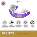 Opro Ochraniacz Na Zęby Dla Dzieci Gold + Strap Czarny/Złoty