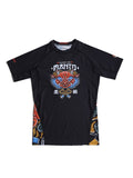 MANTO Rashguard Męski Krótki Rękaw YAUHEN ABU ONI Czarny