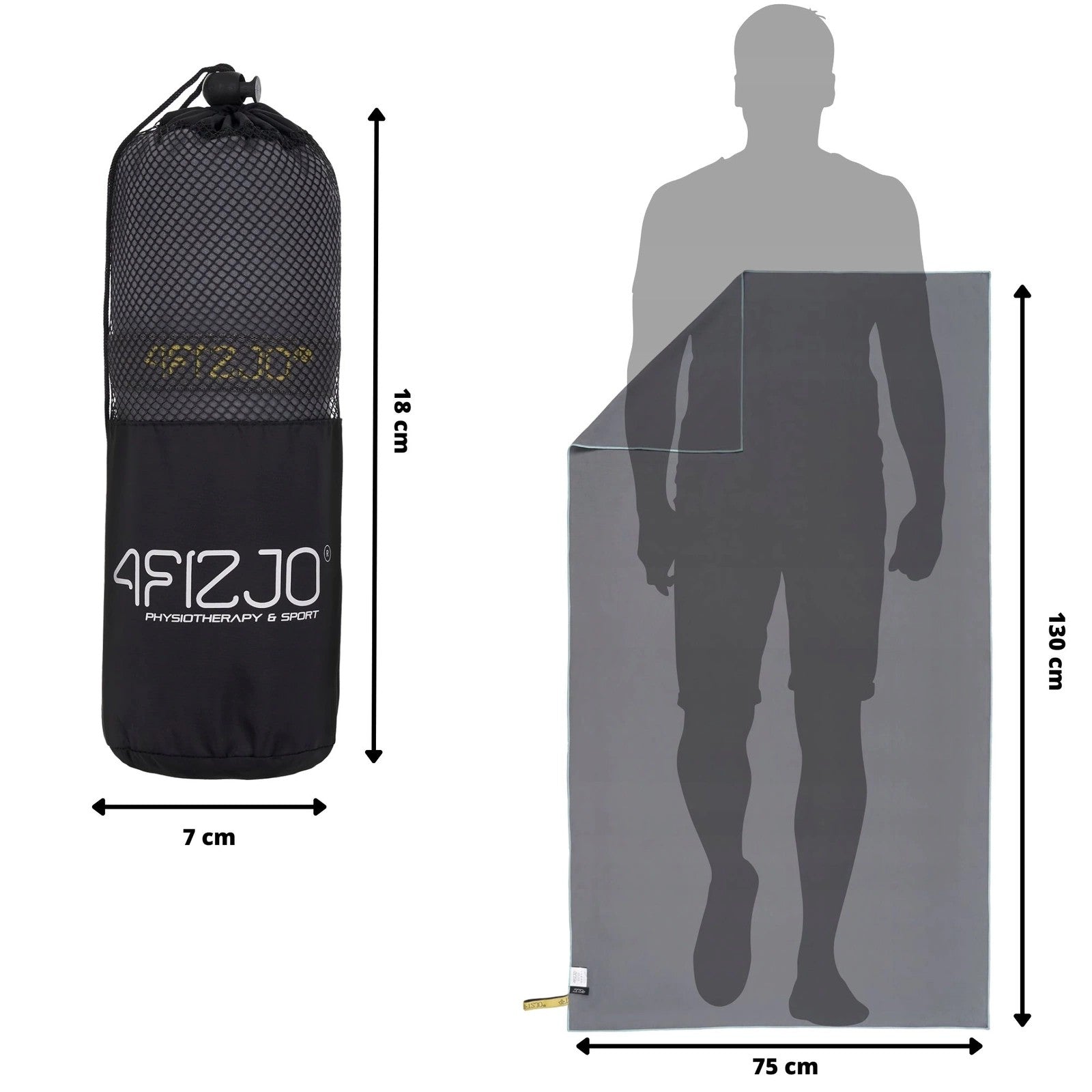 4FIZJO Ręcznik sportowy z mikrofibry 130x75 ŚREDNI