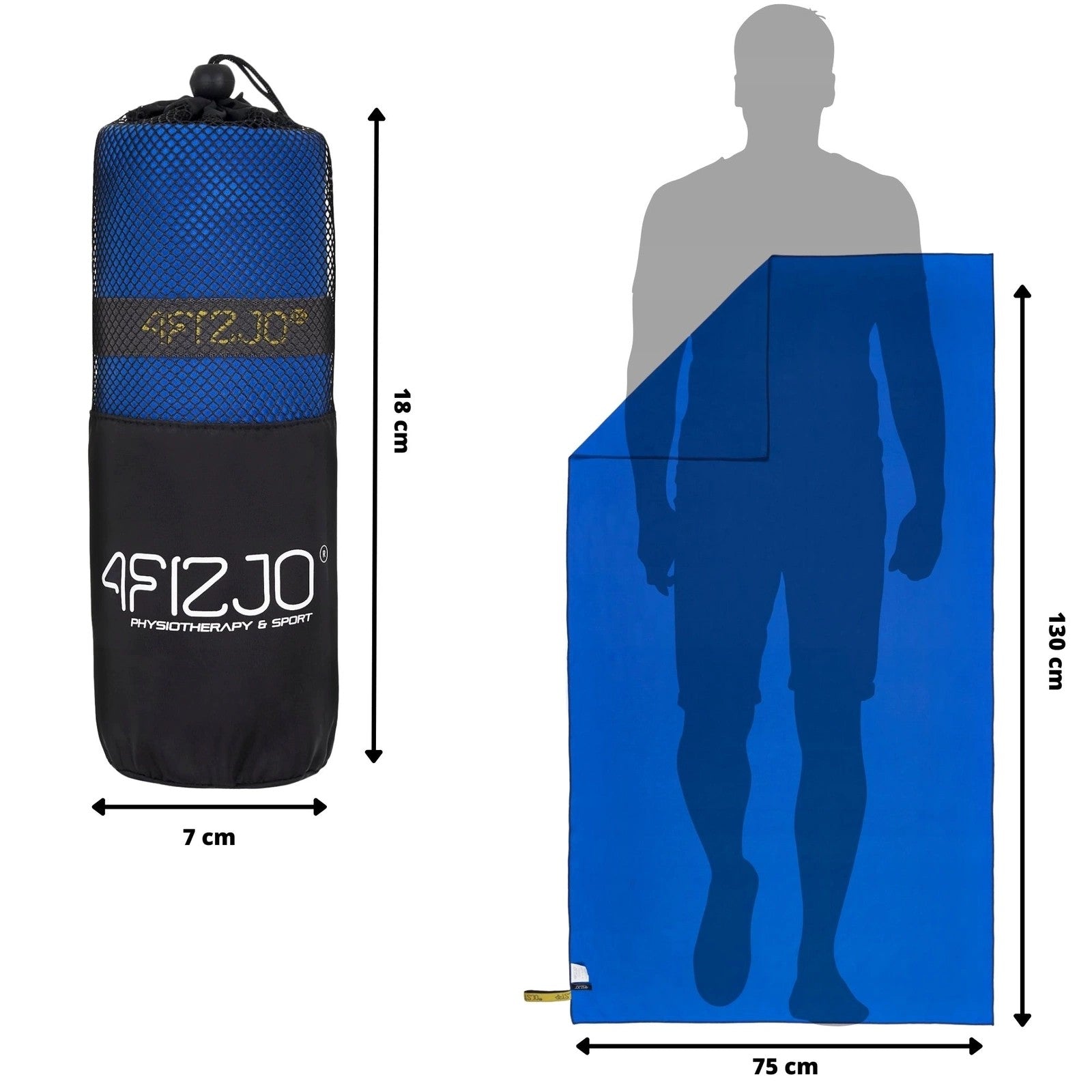 4FIZJO Ręcznik sportowy z mikrofibry 130x75 ŚREDNI