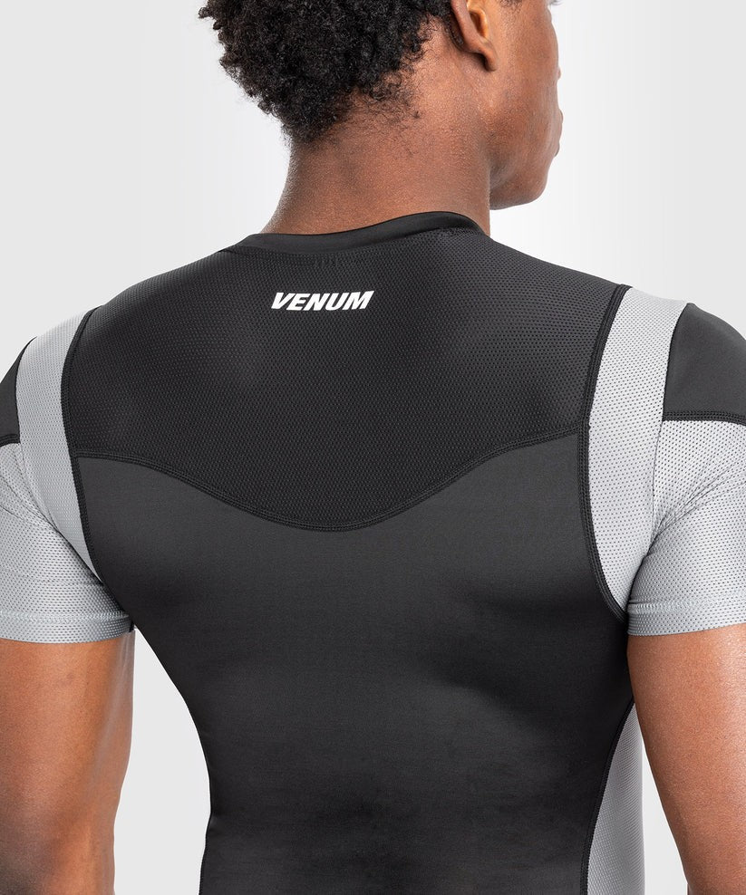 Venum Rashguard Męski Tempest Krótki Rękaw Czarny/Szary